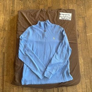 POLO ZIP UP LONG SLEEVE (BLUE MEDIUM)